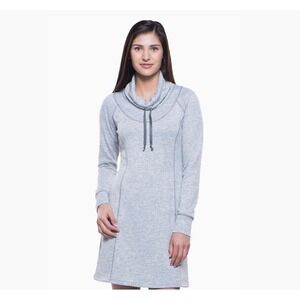 KÜHL Cowl Neck Tunic Dress - Heather Gray Performance Knit - Size‎ M